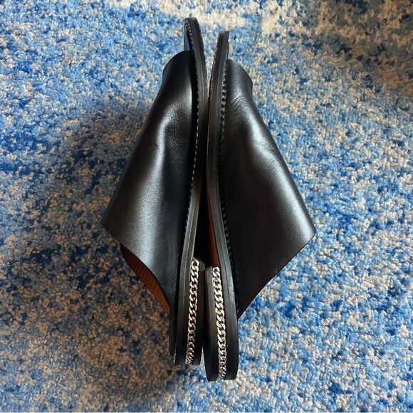 Givenchy Black Leather Chain Accent Slides - Picture 13 of 14